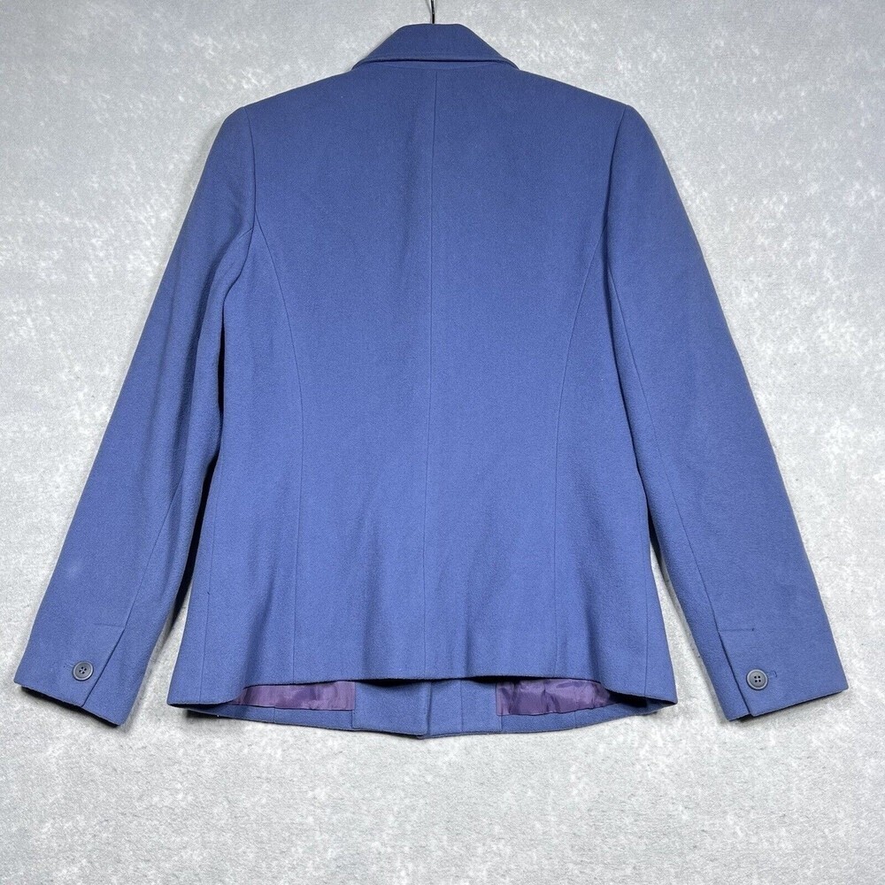 Ann Taylor Periwinkle Blue Wool-Blend Tailored Blazer - Picture 6 of 10